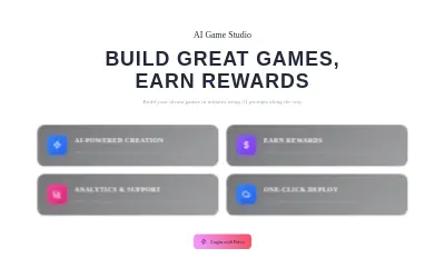 Website screenshot of GameGPT (2026-05-25)