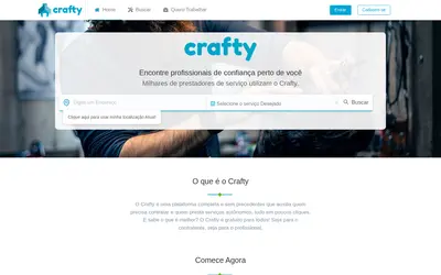 Website screenshot of Crafty (2026-04-20)