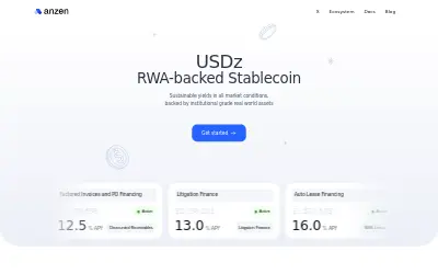 Website screenshot of Anzen Private Credit (2026-05-25)