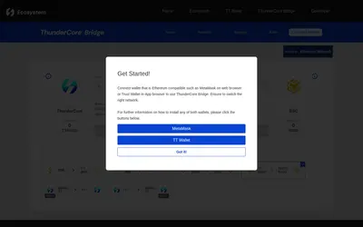 Website screenshot of Thundercore Bridged USDT (Thundercore) (2026-05-21)