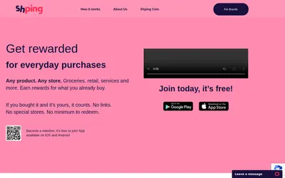 Website screenshot of Shping Coin (2026-05-22)