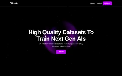 Website screenshot of Ta-da (2026-05-20)