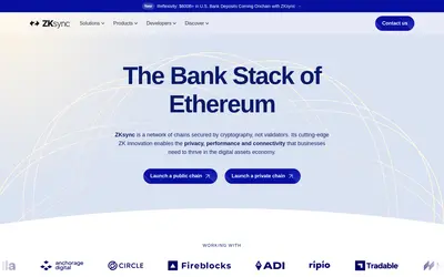 Website screenshot of zkSync Bridged USDC (zkSync) (2026-05-20)