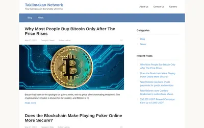 Website screenshot of Taklimakan Network (2026-04-25)