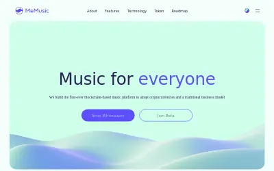 Website screenshot of MeMusic (2026-06-01)