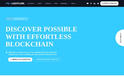 Website screenshot of LightLink (2026-05-20)