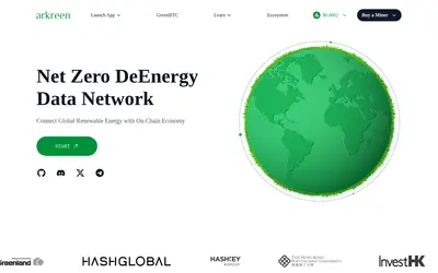 Website screenshot of Arkreen Token (2026-05-21)