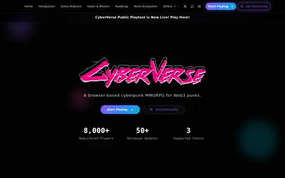 Website screenshot of CyberPixels (2026-04-26)