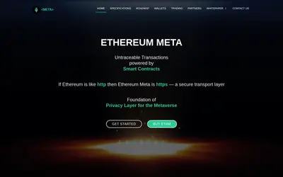 Website screenshot of Ethereum Meta (2026-05-20)