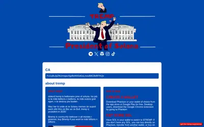Website screenshot of Doland Tremp (2026-05-22)