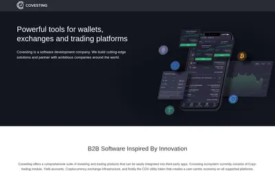 Website screenshot of Covesting (2026-05-22)