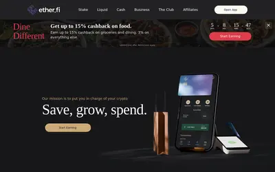 Website screenshot of Ether.fi (2026-04-25)