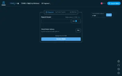 Website screenshot of TONNEL Network (2026-05-25)