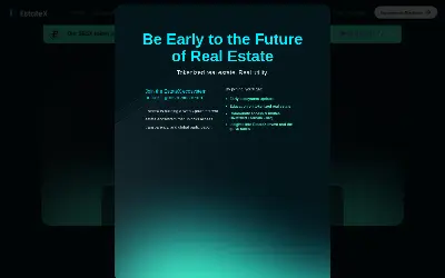 Website screenshot of EstateX (2026-05-25)