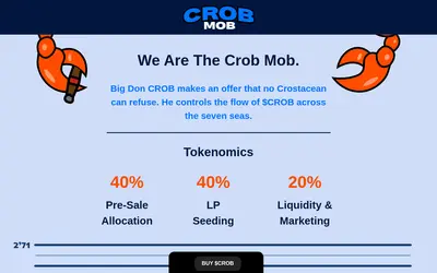 Website screenshot of Crob Mob (2026-05-21)