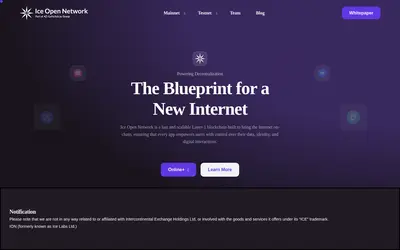 Website screenshot of Ice Network (2026-04-25)