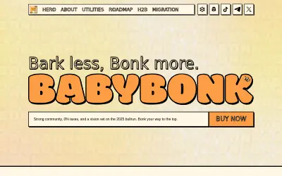 Website screenshot of BabyBonk (2026-06-01)