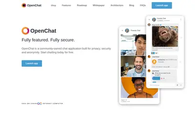 Website screenshot of OpenChat (2026-05-20)