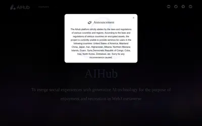 Website screenshot of AIHub (2026-04-26)