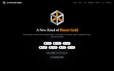 Website screenshot of AI Power Grid (2026-05-22)