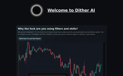 Website screenshot of Dither (2026-05-21)