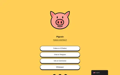 Website screenshot of Pigcoin (2026-05-22)