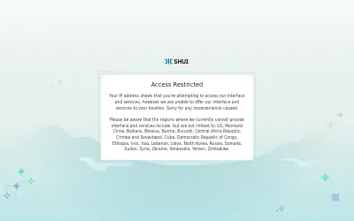 Website screenshot of SHUI CFX (2026-05-25)