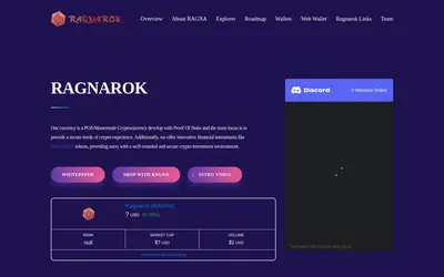 Website screenshot of Ragnarok (2026-04-25)