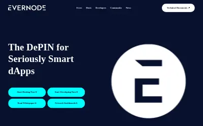 Website screenshot of Evernode (2026-05-25)