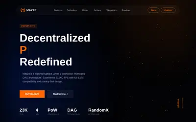 Website screenshot of Mazze (2026-05-22)