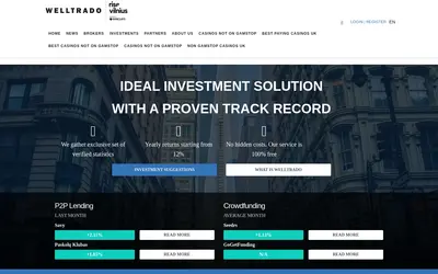Website screenshot of Welltrado (2026-04-26)