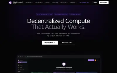 Website screenshot of LinqAI (2026-05-20)