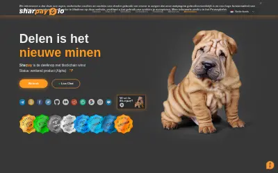 Website screenshot of Sharpay (2026-05-23)