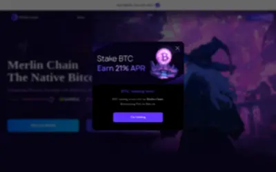 Website screenshot of Merlin Chain (2026-05-25)
