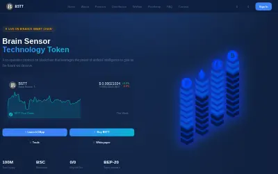 Website screenshot of Brain Sensor Technology Token (2026-05-25)