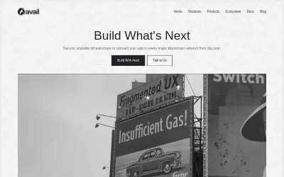 Website screenshot of Avail Network (2026-05-25)