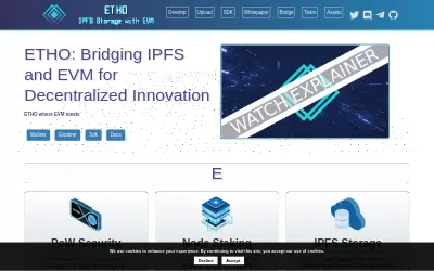 Website screenshot of Etho Protocol (2026-05-29)