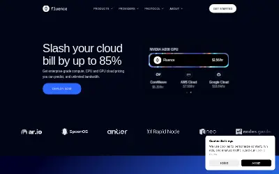 Website screenshot of Fluence (2026-05-25)