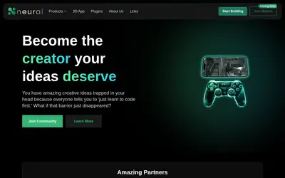 Website screenshot of NEURALAI (2026-04-26)