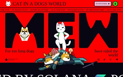 Website screenshot of cat in a dogs world (2026-05-21)