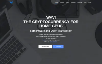 Website screenshot of WAVI (2026-05-23)