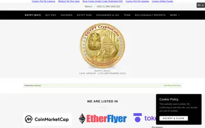 Website screenshot of EGYPT (2026-05-20)