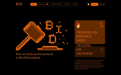 Website screenshot of BID Protocol (2026-05-20)