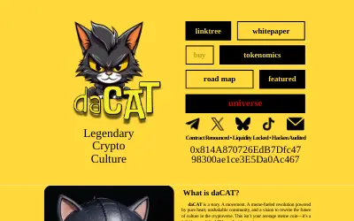 Website screenshot of daCat (2026-05-25)