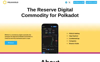 Website screenshot of Polkagold (2026-05-21)