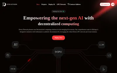 Website screenshot of Destra Network (2026-05-22)