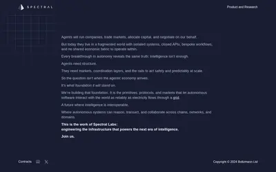 Website screenshot of Spectral (2026-04-25)