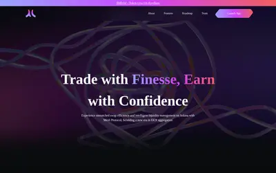 Website screenshot of Mesh Protocol (2026-04-25)