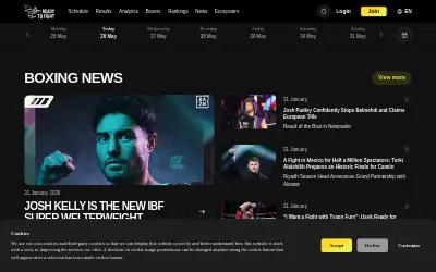 Website screenshot of Ready to Fight (2026-05-26)