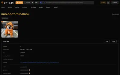 Website screenshot of DOG•GO•TO•THE•MOON (2026-04-26)